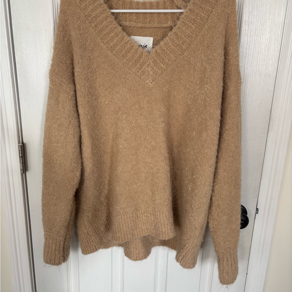 Aerie Warm Tan V-Neck Sweater